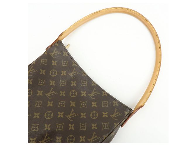 Borsa a spalla e a mano Louis Vuitton Monogram Looping GM Brown M51145 - vista 6