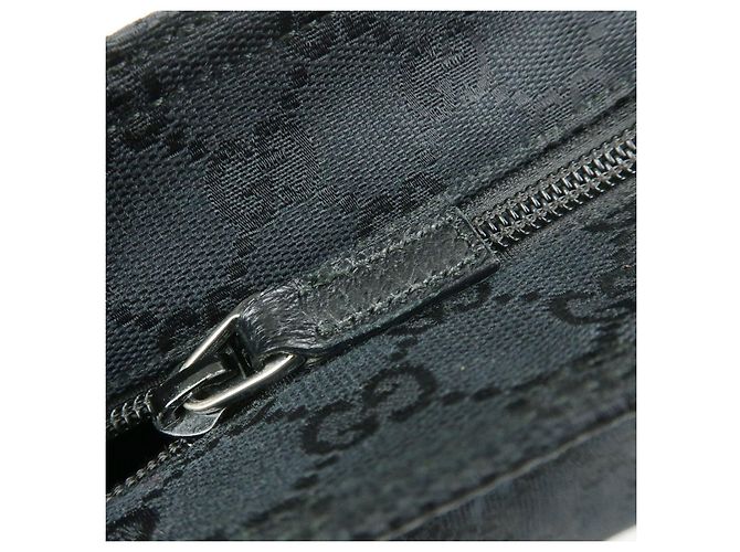 Borsa a tracolla GUCCI Sherry GG Canvas e pelle Nera 189749 - vista 21