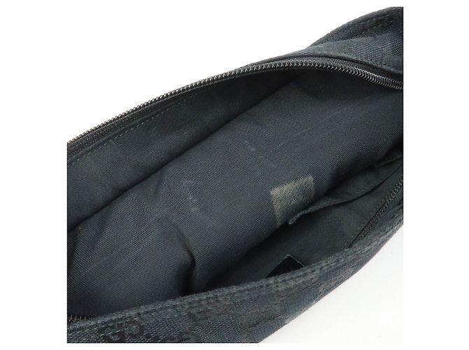 Borsa a tracolla GUCCI Sherry GG Canvas e pelle Nera 189749 - vista 23
