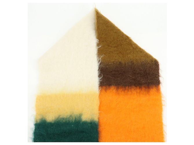 Sciarpa Sciallo LOEWE Anagram in lana mohair Orange Multicolor - vista 3