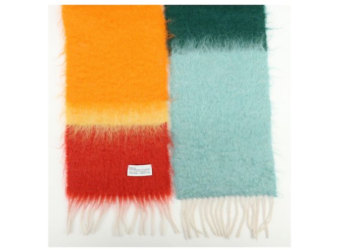 Sciarpa Sciallo LOEWE Anagram in lana mohair Orange Multicolor - vista 6
