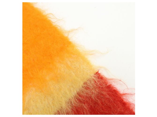 Sciarpa Sciallo LOEWE Anagram in lana mohair Orange Multicolor - vista 8