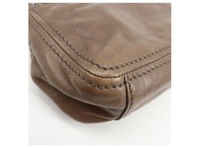 Borsa a tracolla in pelle con logo e patta PRADA Borsa a mano Greige B4659C - vista 11