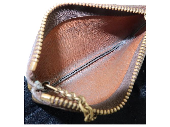 Louis Vuitton Monogram Pochette Cles Coin Case Key Case Brown M62650 - vista 17