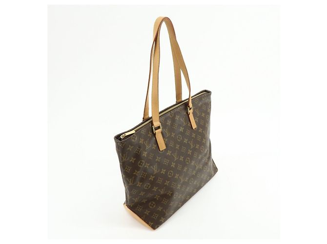 Louis Vuitton Monogram Cabas Mezzo Tote Bag Shoulder Bag Brown M51151 - vista 4