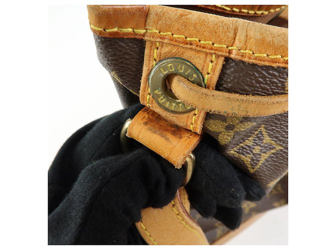 Borsa a tracolla Louis Vuitton Monogram Noe Canvas Leather Brown M42224 - vista 22
