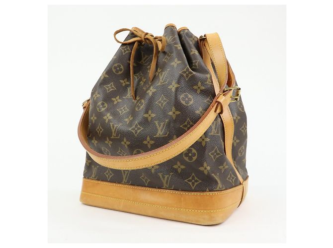 Borsa a tracolla Louis Vuitton Monogram Noe Canvas Leather Brown M42224 - vista 3