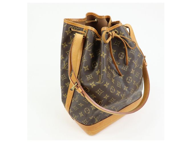 Borsa a tracolla Louis Vuitton Monogram Noe Canvas Leather Brown M42224 - vista 4