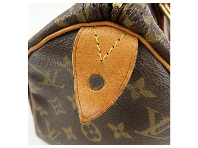 Louis Vuitton Monogram Speedy 25 Boston Bag Hand Bag Brown M41528 - vista 20