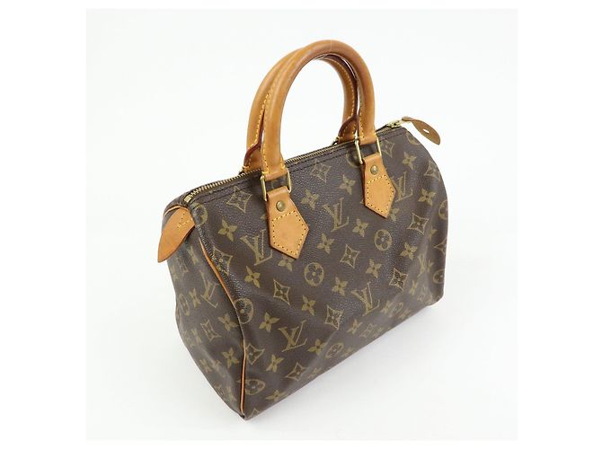 Louis Vuitton Monogram Speedy 25 Boston Bag Hand Bag Brown M41528 - vista 4