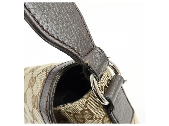 Borsa a tracolla e a spalla GUCCI GG Canvas Leather Beige Brown 449171 - vista 10
