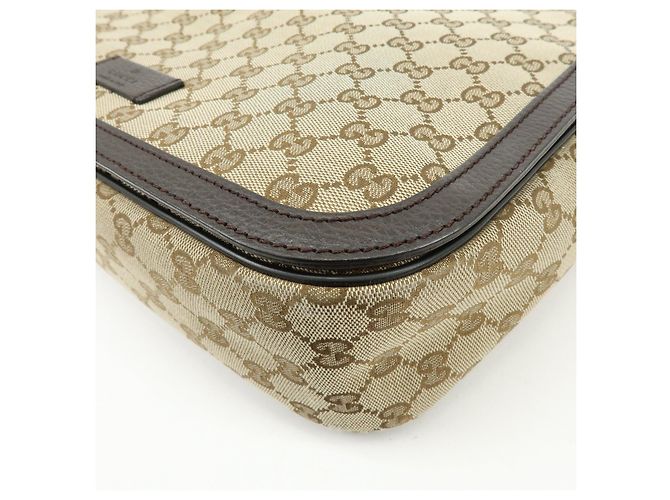 Borsa a tracolla e a spalla GUCCI GG Canvas Leather Beige Brown 449171 - vista 11