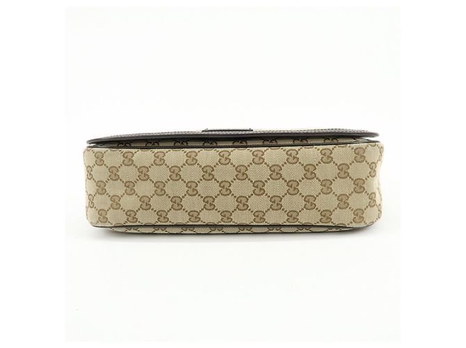 Borsa a tracolla e a spalla GUCCI GG Canvas Leather Beige Brown 449171 - vista 5