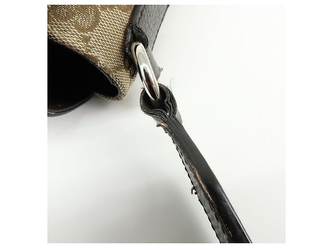 Borsa a tracolla e a spalla GUCCI GG Canvas Leather Beige Brown 449171 - vista 8