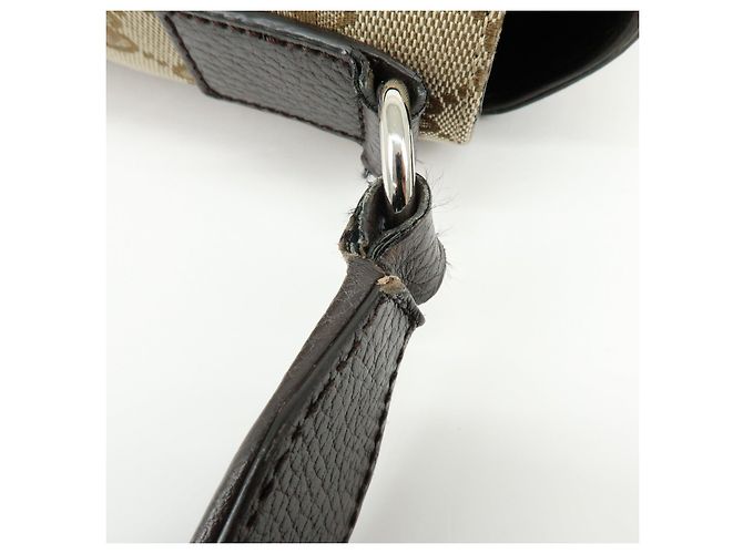 Borsa a tracolla e a spalla GUCCI GG Canvas Leather Beige Brown 449171 - vista 9