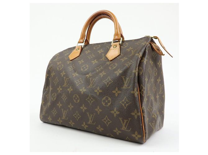 Louis Vuitton Monogram Speedy 30 Boston Bag Hand Bag Brown M41526 - vista 3