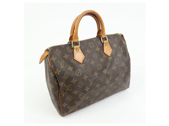 Louis Vuitton Monogram Speedy 30 Boston Bag Hand Bag Brown M41526 - vista 4