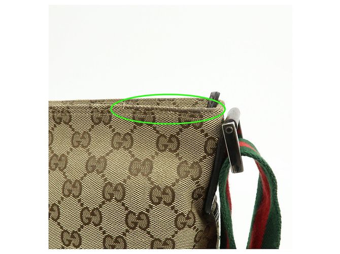 Borsa a Spalla e Tracolla GUCCI Sherry GG Canvas Leather Beige 189751 - vista 14