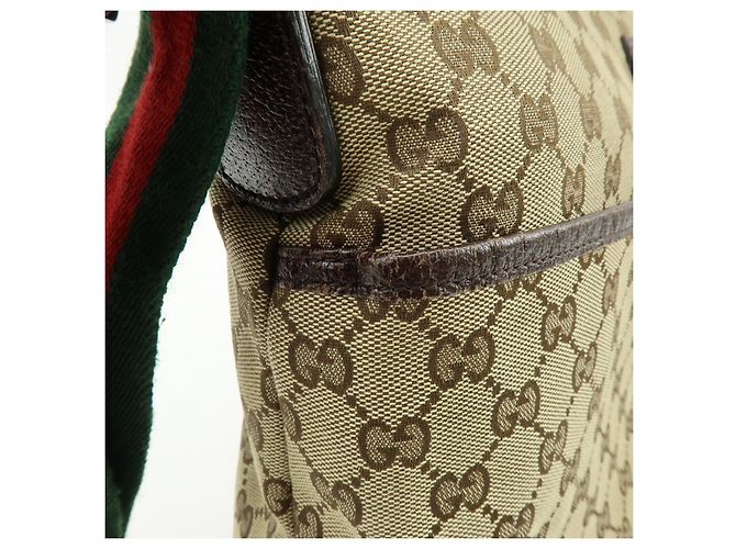 Borsa a Spalla e Tracolla GUCCI Sherry GG Canvas Leather Beige 189751 - vista 17