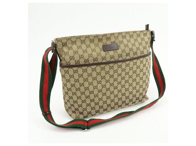 Borsa a Spalla e Tracolla GUCCI Sherry GG Canvas Leather Beige 189751 - vista 4