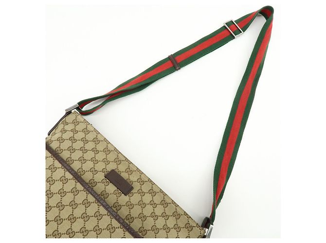 Borsa a Spalla e Tracolla GUCCI Sherry GG Canvas Leather Beige 189751 - vista 6