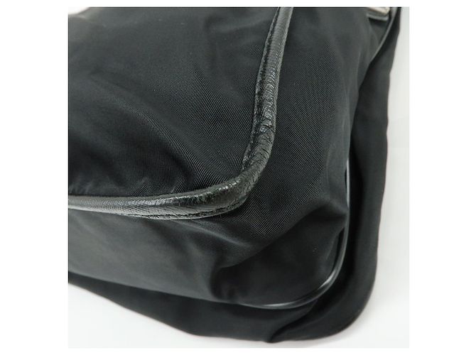 Borsa a tracolla e a spalla PRADA in nylon e pelle Saffiano con logo triangolare - vista 12