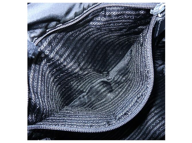 Borsa a tracolla e a spalla PRADA in nylon e pelle Saffiano con logo triangolare - vista 22