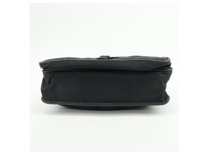 Borsa a tracolla e a spalla PRADA in nylon e pelle Saffiano con logo triangolare - vista 5