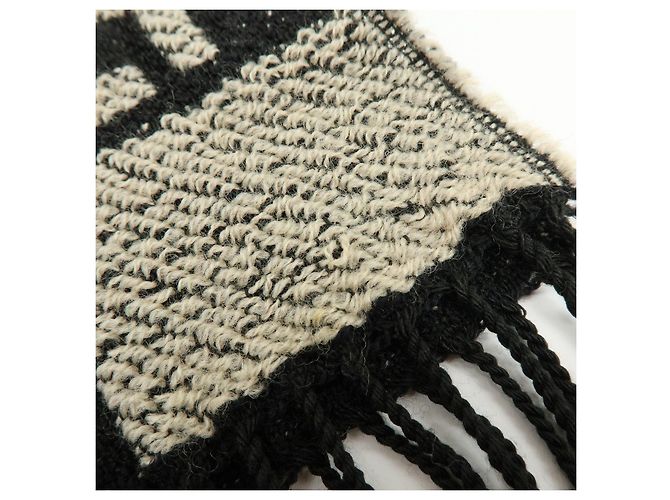 Sciarpa e Stola FENDI Zucca FF Logo in lana acrilica Beige Nero - vista 13