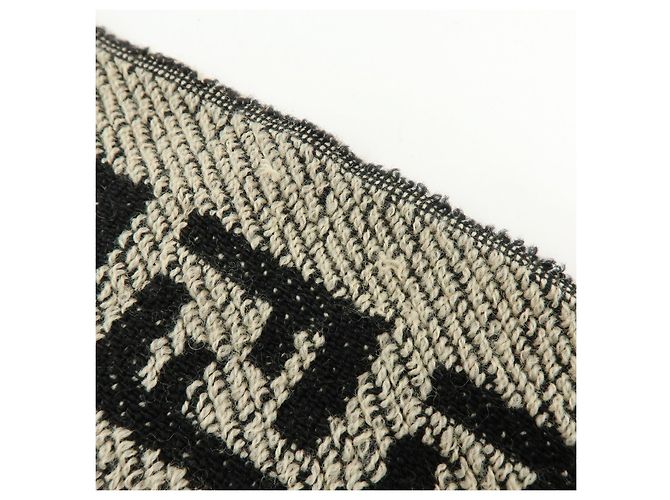 Sciarpa e Stola FENDI Zucca FF Logo in lana acrilica Beige Nero - vista 15