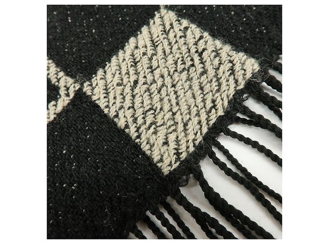 Sciarpa e Stola FENDI Zucca FF Logo in lana acrilica Beige Nero - vista 16