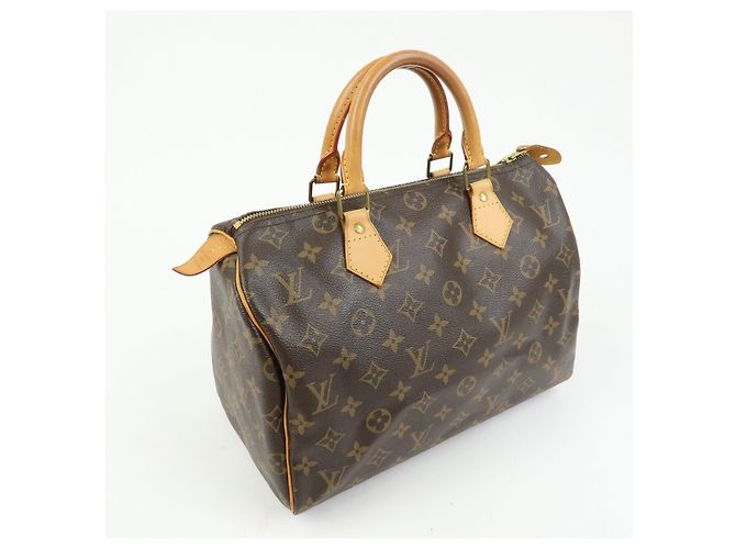 Louis Vuitton Monogram Speedy 30 Boston Bag Hand Bag Brown M41526 - vista 4