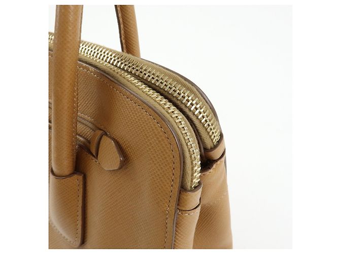 Borsa 2Way PRADA Logo in pelle Saffiano Borsa a mano Borsa a tracolla Camel BN2569 - vista 13