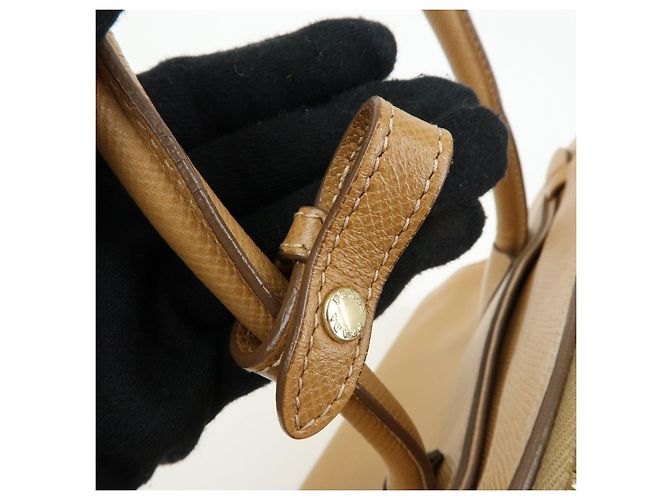 Borsa 2Way PRADA Logo in pelle Saffiano Borsa a mano Borsa a tracolla Camel BN2569 - vista 15
