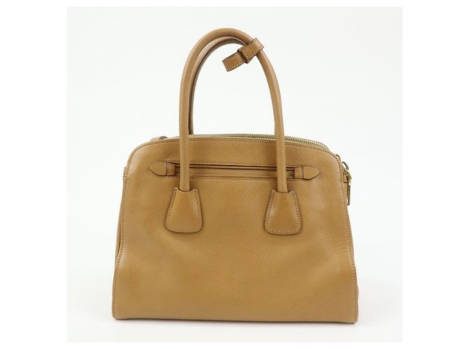 Borsa 2Way PRADA Logo in pelle Saffiano Borsa a mano Borsa a tracolla Camel BN2569 - vista 2
