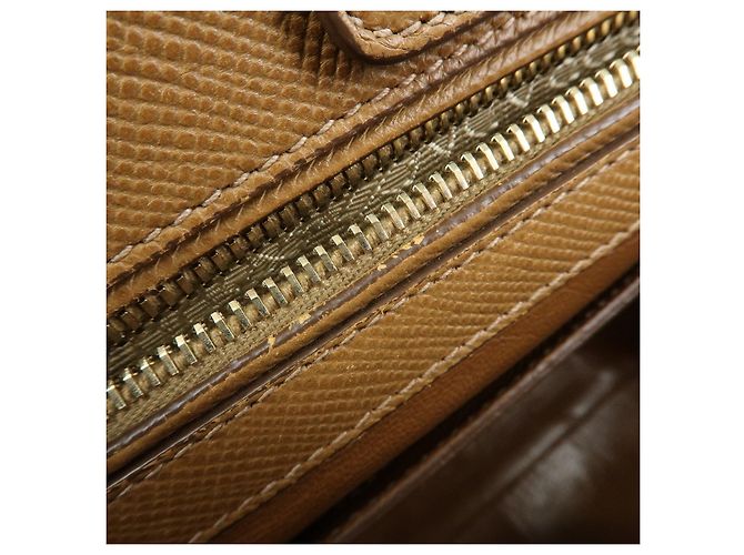Borsa 2Way PRADA Logo in pelle Saffiano Borsa a mano Borsa a tracolla Camel BN2569 - vista 21