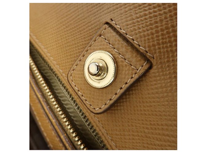 Borsa 2Way PRADA Logo in pelle Saffiano Borsa a mano Borsa a tracolla Camel BN2569 - vista 22