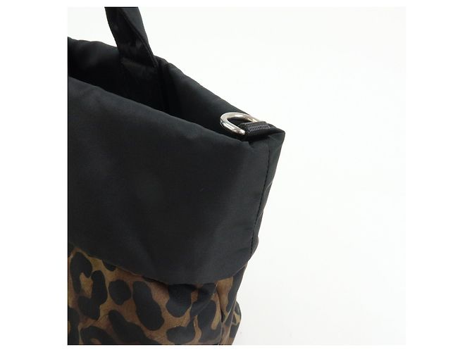 PRADA Borsa reversibile 2Way in nylon e pelle con logo Triangle Nera BN1959 - vista 13