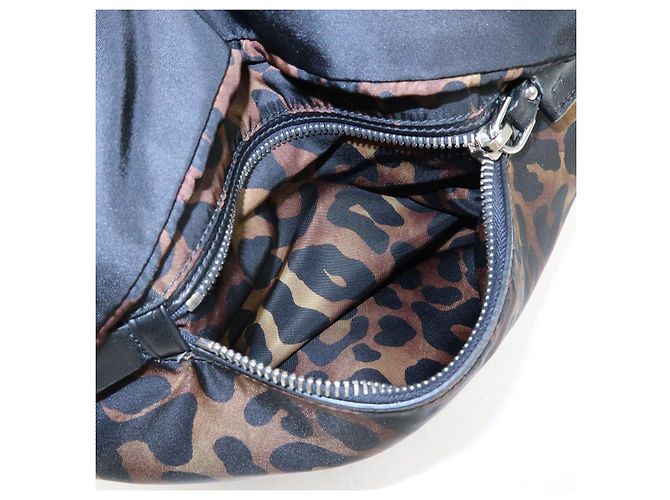 PRADA Borsa reversibile 2Way in nylon e pelle con logo Triangle Nera BN1959 - vista 16