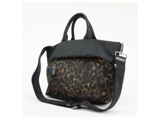 PRADA Borsa reversibile 2Way in nylon e pelle con logo Triangle Nera BN1959 - vista 3