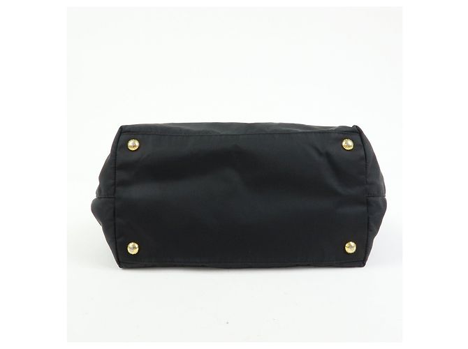 PRADA Borsa Tote in nylon, pelle e nastro Nero BN1601 - vista 5