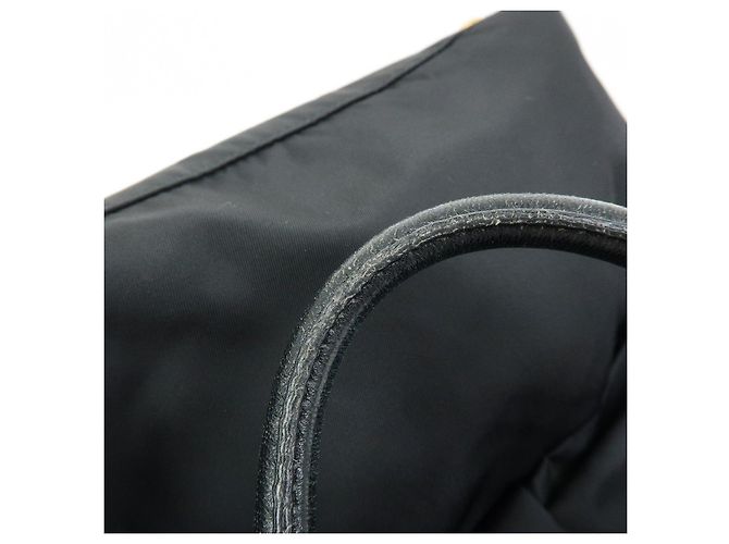 PRADA Borsa Tote in nylon, pelle e nastro Nero BN1601 - vista 7