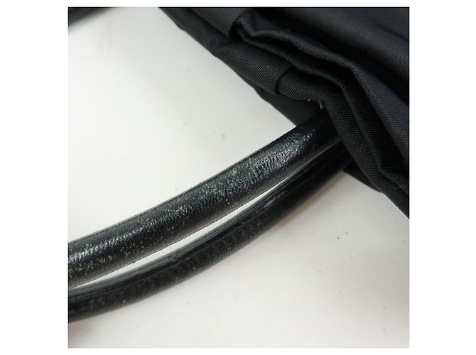 PRADA Borsa Tote in nylon, pelle e nastro Nero BN1601 - vista 8