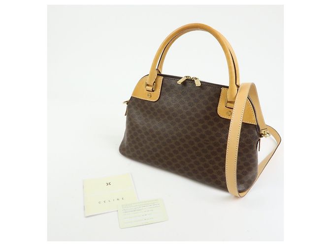 Céline Borsa 2Way CELINE Macadam PVC Leather Borsa a mano Borsa a tracolla Brown Beige - vista 24