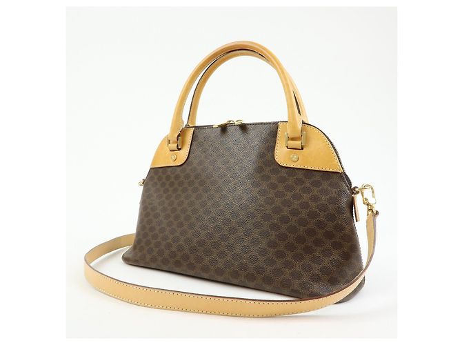Céline Borsa 2Way CELINE Macadam PVC Leather Borsa a mano Borsa a tracolla Brown Beige - vista 3
