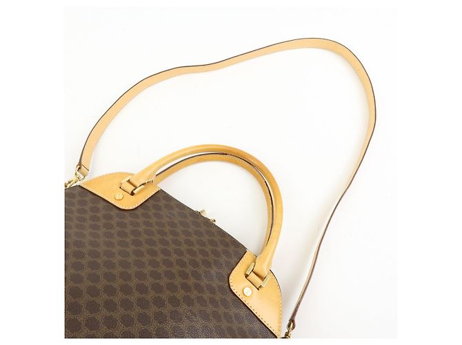 Céline Borsa 2Way CELINE Macadam PVC Leather Borsa a mano Borsa a tracolla Brown Beige - vista 6