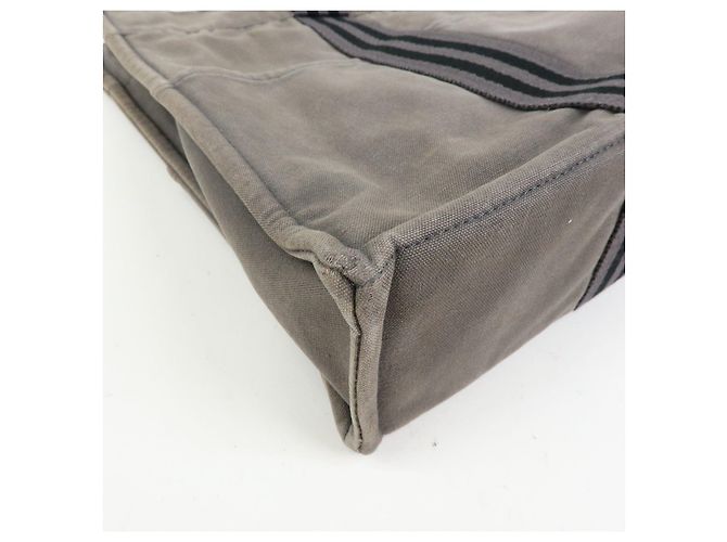 Hermès HERMES Herline Fourre Tout MM Canvas Tote Bag Grey Black - Ansicht 10