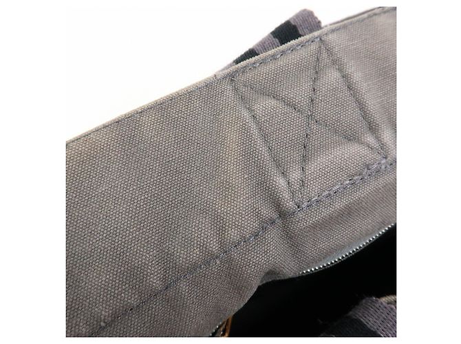 Hermès HERMES Herline Fourre Tout MM Canvas Tote Bag Grey Black - Ansicht 19