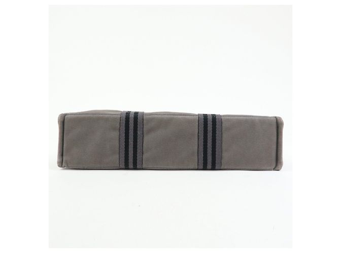 Hermès HERMES Herline Fourre Tout MM Canvas Tote Bag Grey Black - Ansicht 5