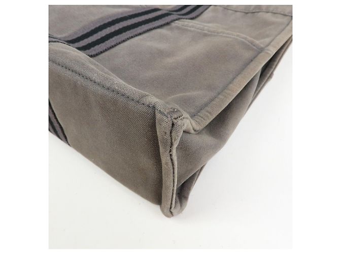Hermès HERMES Herline Fourre Tout MM Canvas Tote Bag Grey Black - Ansicht 9